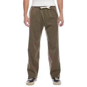 Palm Angels Mens Wool-Blend Pant, Green